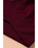 Azura Exchange Quilted Patch Half Zipper Sweatshirt - XL