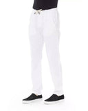 Drawstring Chino Trousers with Side and Back Pockets - W34 US
