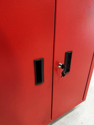 Lockable Tool Box Rolling Cabinet Storage Trolley RED