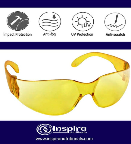 Protective Safety Glasses Yellow Lens