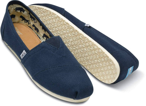 TOMS Mens Canvas Espadrilles Alpargata Shoes Slip On Classic - Navy