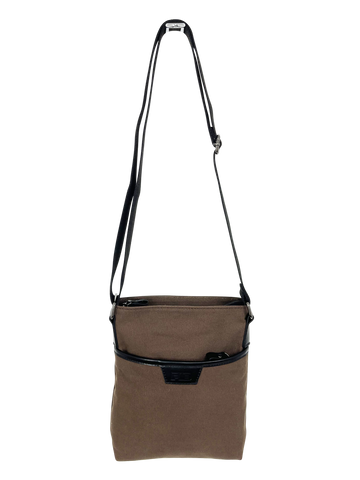 FIB Byron Canvas Sling Bag Shoulder Travel - Brown