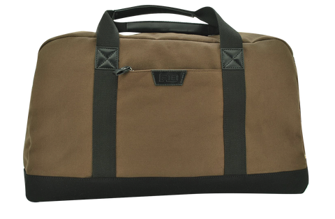 FIB Byron Cotton Canvas Overnight Bag Travel Luggage Duffle Duffel - Brown