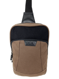 FIB Byron Sling Backpack Bag Travel w/ Single Adjustable Strap - Brown