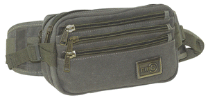 FIB Canvas Bum Bag w Belt Wallet Waist Pouch Travel Mobile Phone Military - Khaki