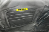 FIB Crossbody Shoulder Bag RFID Blocking Travel Wallet Strap - Black