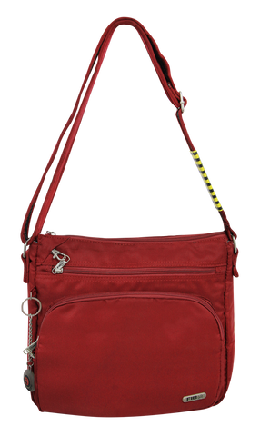 FIB Mens Crossbody Bag Satchel Adjustable Shoulder Strap Travel - Burgundy