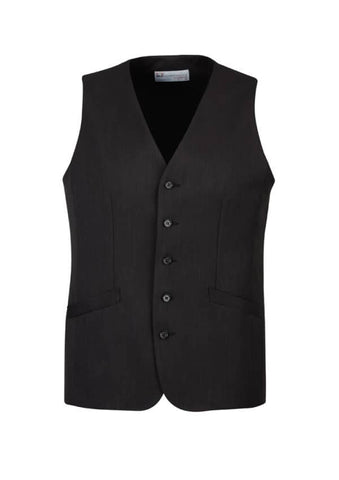 Mens Bamboo Blend Longline Vest Waistcoat w/ Stretch Business Forrnal Dress - Charcoal - 127