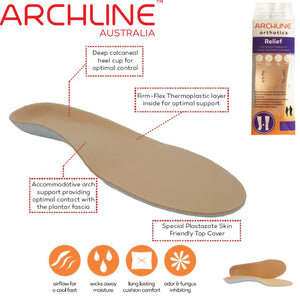 ARCHLINE Insoles Orthotics Full Length Arch Support Diabetics Plantar Fasciitis  - EUR 36