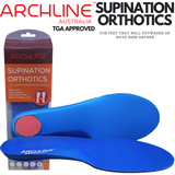 Archline Supination Orthotic Insoles - Full Length (Unisex) Plantar Fasciitis High Arch - Euro 40