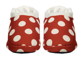 ARCHLINE Orthotic Slippers CLOSED Back Scuffs Moccasins Pain Relief - Red Polka Dots - EUR 35 (Womens 4 US)