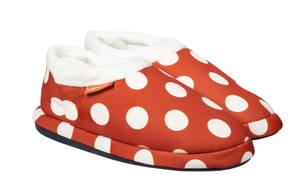 ARCHLINE Orthotic Slippers CLOSED Back Scuffs Moccasins Pain Relief - Red Polka Dots - EUR 38 (Womens US 7)