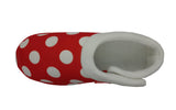 ARCHLINE Orthotic Slippers CLOSED Back Scuffs Moccasins Pain Relief - Red Polka Dots - EUR 41 (Womens 10 US)