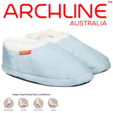 ARCHLINE Orthotic Slippers Closed Scuffs Pain Relief Moccasins - Sky Blue - EUR 38