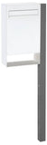 Sandleford Free Standing Letter Box Post Mount w/ Post & Key Lockable - White/Grey