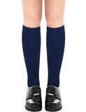 1x Pair School Uniform Knee High Socks Cotton Rich Girls Boys Kids - Navy