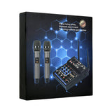 HRIDZ Stereo Audio Mixer Build-in UHF Wireless Mics 4 Channels Mixing Console