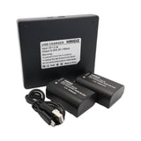 Hridz BLK22 Battery x2 with Dual charger for Panasonic DMW-BLK22 LUMIX DSLR