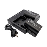 Hridz BLK22 Battery x2 with Dual charger for Panasonic DMW-BLK22 LUMIX DSLR