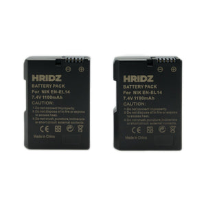 Hridz EN-EL14 Battery & Charger Set replacement of Nikon EN-EL14 Battery