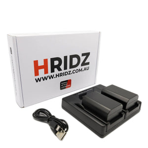 Hridz NP-FZ100 Battery and Dual Charger Pack for Sony A9 9R A9R A9S A7RIII