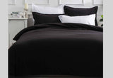 Luxton King Size Black Color Quilt Cover Set (3PCS)