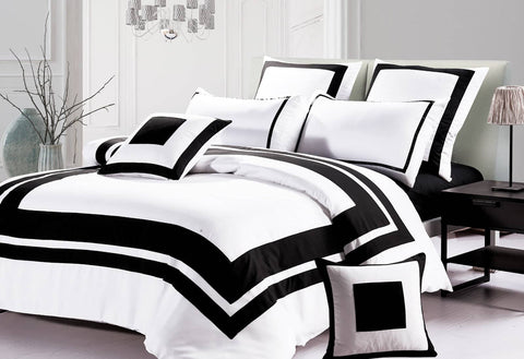 Luxton King Size Black and White Quilt Cover Set (3PCS)