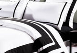 Luxton King Size Black and White Quilt Cover Set (3PCS)