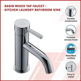 Basin Mixer Tap Faucet -Kitchen Laundry Bathroom Sink