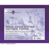 100% White Goose Feather Mattress Topper -Double
