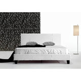 Queen PU Leather Bed Frame White