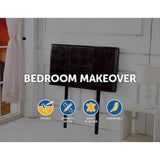 PU Leather Single Bed Headboard Bedhead - Brown