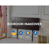 PU Leather Double Bed Headboard Bedhead - Brown