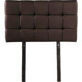 PU Leather Single Bed Deluxe Headboard Bedhead - Brown
