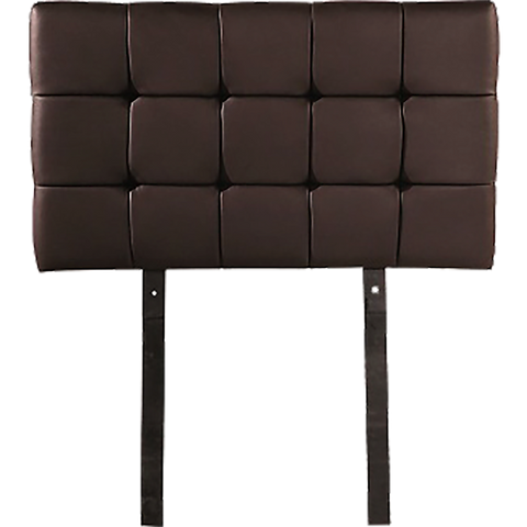 PU Leather Single Bed Deluxe Headboard Bedhead - Brown