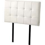PU Leather Single Bed Deluxe Headboard Bedhead - White