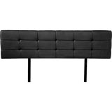 PU Leather King Bed Deluxe Headboard Bedhead - Black