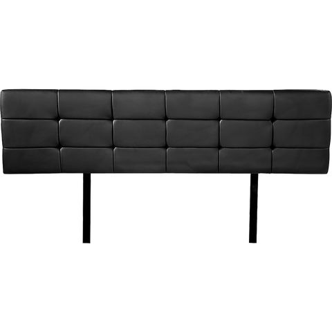 PU Leather King Bed Deluxe Headboard Bedhead - Black