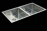 865x440mm Handmade Stainless Steel Undermount / Topmount Kitchen Sink with Waste
