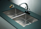 865x440mm Handmade Stainless Steel Undermount / Topmount Kitchen Sink with Waste