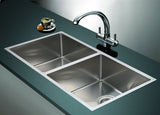 865x440mm Handmade Stainless Steel Undermount / Topmount Kitchen Sink with Waste