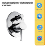 Chrome Bathroom Shower Wall Mixer Diverter w/ WaterMark