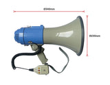 25W Megaphone PA System Loud Speaker Voice Recorder