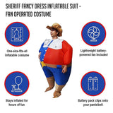 SHERIFF Fancy Dress Inflatable Suit -Fan Operated Costume