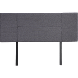Linen Fabric Double Bed Headboard Bedhead - Grey