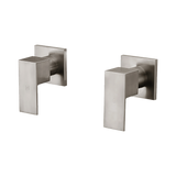 Chrome Shower/Bath Mixer Tap Set with Brushed Finish w/ WaterMark