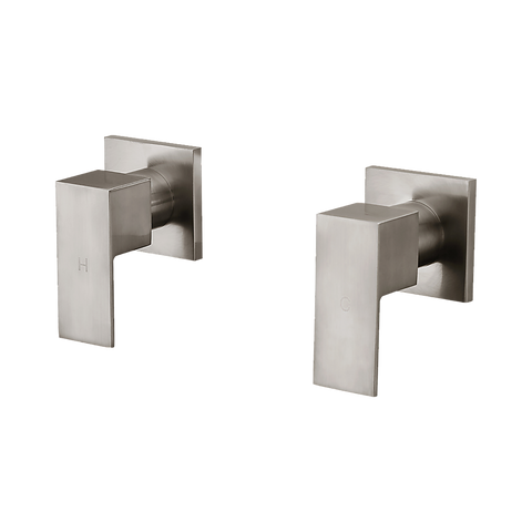 Chrome Shower/Bath Mixer Tap Set with Brushed Finish w/ WaterMark