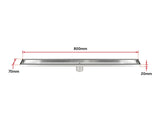 800mm Tile Insert Shower Bathroom Stainless Steel Grate Drain w/Centre outlet Floor Waste