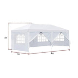 3x6m Gazebo Outdoor Marquee Tent Canopy White