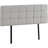 Linen Fabric Queen Bed Deluxe Headboard Bedhead - Beige